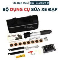 Bộ dụng cụ sửa, vá xe đạp - Kèm túi treo khung xe đạp cao cấp - T65