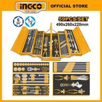 Bộ dụng cụ sửa xe máy honda, ô tô bảo trì máy móc công nghiệp Ingco HTCS15591 59 chi tiết cao cấp