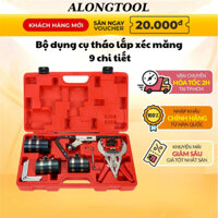 Bộ dụng cụ tháo lắp xéc măng ô tô ALONGTOOL, làm sạch cạo rãnh xéc măng, cổ dê vô bạc 9 chi tiết