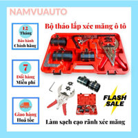 Bộ dụng cụ tháo lắp xéc măng, làm sạch cạo rãnh xéc măng, cổ dê vô bạc 9 chi tiết