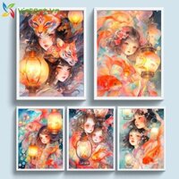 Bộ Dụng Cụ Thêu Tranh Chữ Thập Bằng cotton Thân Thiện Với Môi Trường 11ct