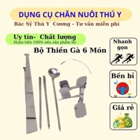 Bộ Dụng Cụ Thiến Gà 6 Món Cao Cấp Bằng Thép Không Gỉ
