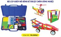 BỘ DỤNG CỤ THỰC HÀNH TOÁN LỚP 4 DÙNG CHO HỌC SINH Gồm Hộp 1 và Hộp 2 - HỘP 1 Bộ lắp ghép mô hình kỹ thuật lớp 4 Mô