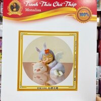 Bộ dụng cụ tranh thêu kín họa tiết em bé thiên thần DX1191 (60 x 60 cm)- Làm Đồ Handmade - Thêu Chữ, Diy
