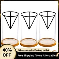 Bộ dụng cụ trồng cây bơ 3 gói, Bình hạt bơ thủy tinh có giá đỡ tam giác và đế tre, Chậu cây nảy mầm