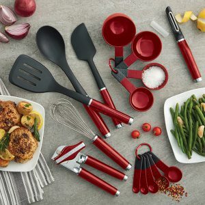 Bộ dụng cụ và thiết bị nhà bếp KitchenAid màu đen - 15 món