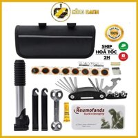 Bộ dụng cụ vá xăm lốp xe đạp đa năng kèm bơm mini, và bộ sữa chữa đa năng trong túi