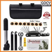 Bộ Dụng Cụ Vá Xăm Lốp Xe Đạp Kèm Miếng Vá Săm, Bơm Mini Và Keo Dán, Bộ Sửa Chữa Đa Năng Có Túi Đựng