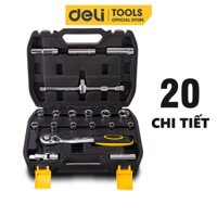 Bộ Dụng Cụ Vặn Bulong Deli 20 Chi Tiết - Chất Liệu Cao Cấp - Hộp Đựng Tiện Lợi, Phù Hợp Nhiều Nhu Cầu Sử Dụng - DL2020T