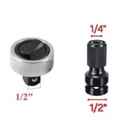 Bộ Dụng Cụ Vặn Đai Ốc - Vít Gồm Đầu Chuyển Đổi Gắn Vít Lục Giác Và Cờ Lê 1/2 Tự Động Tròn