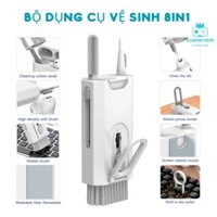 Bộ Dụng Cụ Vệ Sinh Đa năng 8 in 1 cho Laptop - Máy Tính - Bàn Phím - Tai Nghe Airpod Siêu Nhỏ Gọn - Hàng mới về