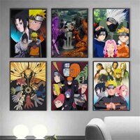 Bộ Dụng Cụ Vẽ Tranh Sơn Dầu Theo Số Họa Tiết Hoạt Hình Naruto Và Sasuke DIY Trang Trí Nội Thất Phòng Ngủ