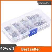 Bộ dụng cụ vít phẳng bằng thép không gỉ M3 Bộ dụng cụ vít tự khai thác cường độ cao Bộ phân loại cho đồ nội thất gỗ