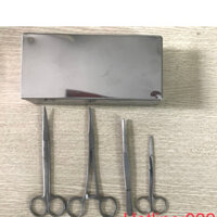 BỘ DỤNG CỤ Y TÊ THAY BĂNG VỆ SINH RỬA VẾT THƯƠNG GIA ĐÌNH CÓ HỘP INOX 18X8X4,5CM