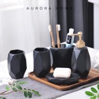 Bộ đựng đồ nhà tắm 5 món phong cách Nhật Bản | Aurora Home