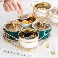 Bộ Đựng Mứt Tết - Hộp Đựng Bánh Kẹo Sang Trọng -  Khay mứt Del