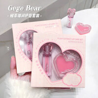 Bộ Dưỡng Ẩm Bảo Vệ Môi Dưỡng Ẩm Gege Lip Lines Gấu Son Dưỡng Môi Không Màu Nhẹ Nhẹ nhàng Chiết Xuất Thực Vật Dưỡng Ẩm