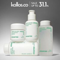 Bộ Dưỡng Da Innisfree Green Tea Seed Hyaluronic Skin, Lotion, Serum, Eye, Cream, Face Ball, Mist, Set - Kallos Vietnam