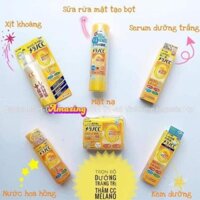 Bộ dưỡng trắng da Melano CC nội địa Nhật: sữa rửa mặt, nước hoa hồng, serum, xịt khoáng, kem dưỡng