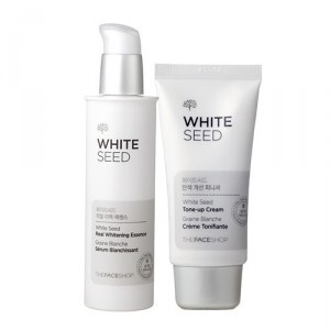 Bộ dưỡng trắng da White Seed Real Whitening Essence và Tone-Up Cream