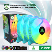 Bộ Fan Case 3 Fan VSPTech V400C Led ARGB (Đen, Trắng, Hồng, Xanh)