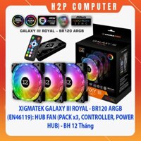 Bộ Fan XIGMATEK GALAXY III ROYAL - BR120 ARGB (EN46119): HUB FAN (PACK x3, CONTROLLER, POWER HUB) - New - BH 12 Tháng