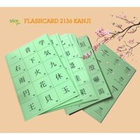 Bộ Flashcard 2136 Kanji N5 - N1 thường dùng trong tiếng Nhật kích thước 4 x 4.5