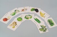 Bộ Flashcard giúp bé làm quen, ghi nhớ từ vựng và các chủ đề về thế giới quan xung quanh - Sản xuất tại Việt Nam - Flashcard Rau Củ