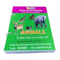Bộ flashcard tiếng Anh chủ đề về động vật khổ lớn A5