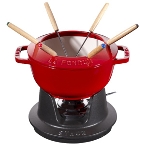 Bộ Fondue Staub màu đỏ Cherry – 18cm