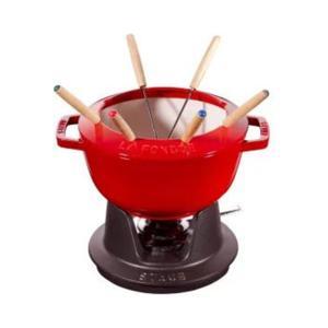 Bộ Fondue Staub màu đỏ Cherry – 18cm