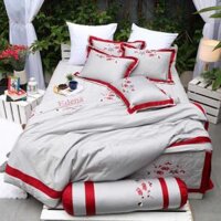 Bộ Ga Chần Gòn Cotton Đặc Biệt Edena 522, hiện đại, sang trọng  trọn bộ 5 món - Bộ Ga Phủ - 180x200 cm