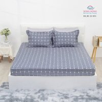 Bộ ga chun chần 150x190 Sông Hồng chất cotton - BC22 051