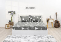 Bộ ga chun chần 180x200 Sông Hồng chất cotton - BC22 061