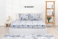 Bộ ga chun chần 180x200 Sông Hồng chất cotton - BC22 057