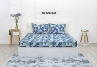 Bộ ga chun chần 180x200 Sông Hồng chất cotton - BC22 058