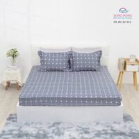 Bộ ga chun chần 180x200 Sông Hồng chất cotton - BC22 051