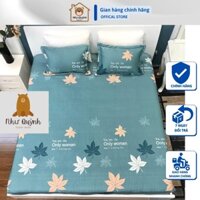 Bộ Ga Chun Trần Cotton Hàn Quốc Trần Bông Kèm 2 Vỏ Gối m6 m8 2m2 nhiều mẫu