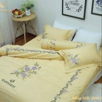 Bộ ga chun trần happiness