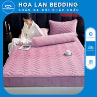 Bộ ga chun trần nicolas cao cấp vải mềm mại thoáng khí thấm hút mồ hôi tốt