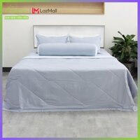 Bộ ga giường Silky Washing Xám K-Bedding KSS107 (4 món) gồm 1 ga giường 2 vỏ gối nằm 1 vỏ gối ôm | Everon chăn ga gối nệm Hàn Quốc