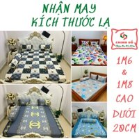 Bộ ga giường thun hàn quốc, ga gối thun lạnh 4 món, drap trải giường đủ size nệm