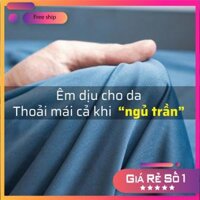 Bộ ga giường thun lạnh 4 món màu xám xanh XX01, an toàn cho da, không kích ứng, không xù lông, đủ cỡ từ 1m2 M47