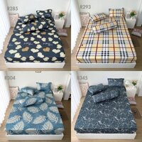 Bộ ga giường thun lạnh 4 món Tổng Hợp in 3D REE Bedding đủ size drap trải nệm
