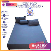 Bộ Ga Giường Thun Lạnh Màu Trơn  4 Món  Co Giãn Bốn Chiều
