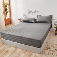 Bộ ga giường và vỏ gối chuẩn khách sạn Satin 3F cao cấp Minh Nhật - Hàng nhập khẩu  Chăn ga khách sạn, homestay - GG3F Ghi,1 ruột gối 50 x 70