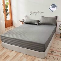 Bộ Ga Giường và Vỏ Gối Sọc Cotton 3F bóng, tiêu chuẩn khách sạn đủ size nệm Khách Sạn, Nhà Nghỉ, Homestay chuyên dùng