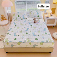 Bô ga gối 3 món chất liệu cotton đũi trần bông bọc đệm cao đến 30cm - Hàng cao cấp