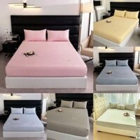 Bộ Ga Gối 3 Món Cotton Đũi Hàn Quốc mềm mịn thoáng mát