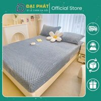 Bô Ga Gối 3 Món Nỉ Nhung Ô Vuông Chất Liệu Mềm Mại Giữ Ấm Tốt Ga Giường Vỏ Gối Nỉ Tuyết Nhung